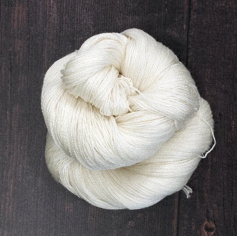 Type 49021 BFL Silk Lace 80% Superwash Bluefaced Leicester Wool 20% Silk 100g Hanks 800m per 100g 2/16nm