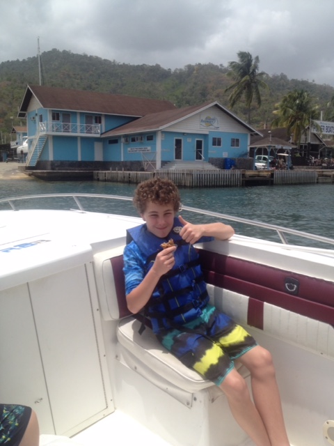 Thumbs up from Callum in Trinidad....Nuts and Glory makes it to the tropics!!