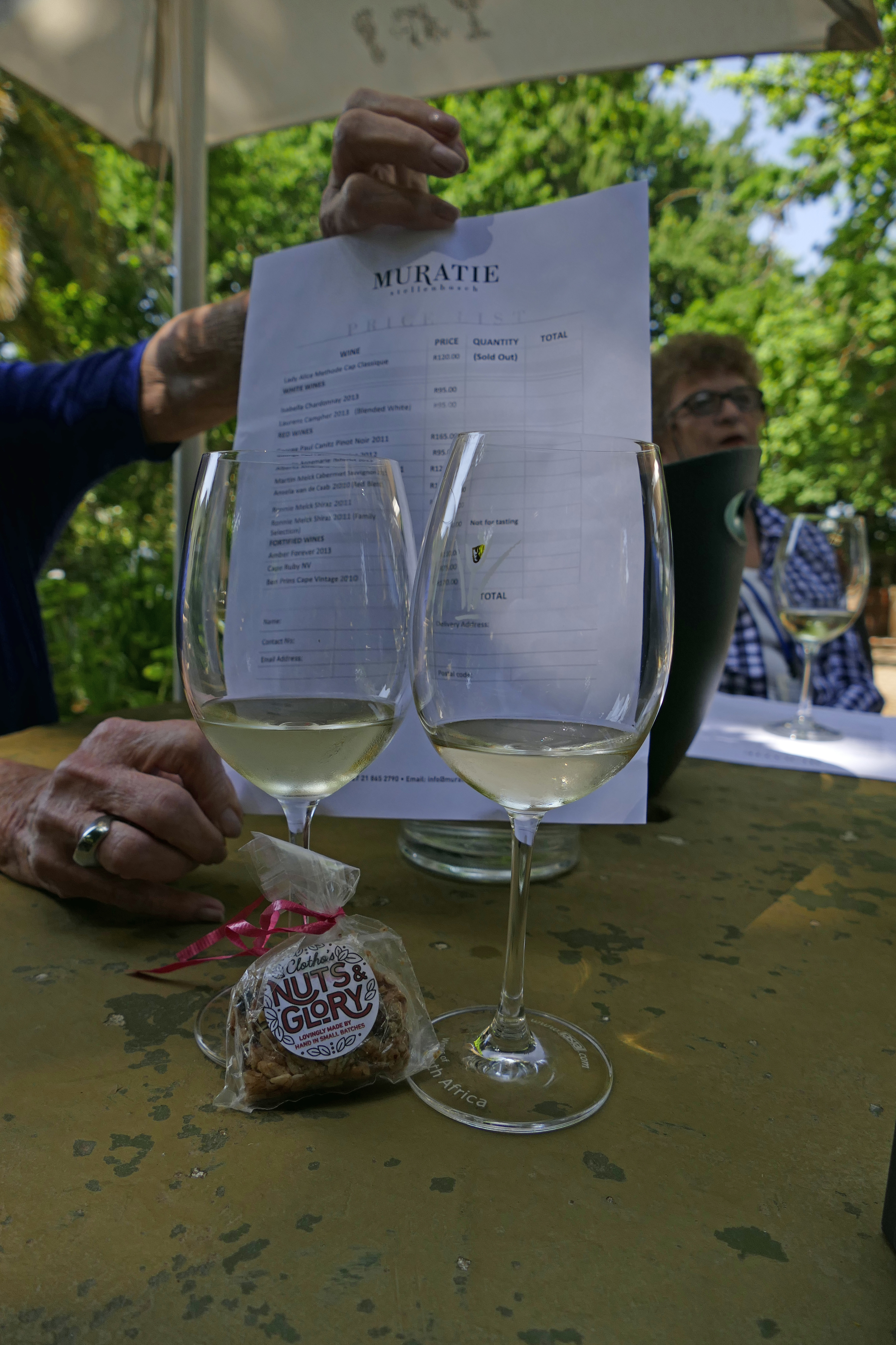 Jackie from California traveled all the way to South Africa with a Nuts and Glory granola bar and snapped this photo at the Muratie Estate Winery in Stellenbosch. I met Jackie in the summer of 2014 on a cycling trip through Washington, British Columbia, and Idaho. A spirited, beautiful, brilliant light of a lady, she was a fearless 70-something who was an inspiration both on and off the bicycle. Shortly after she returned from her trip to Africa, she passed away unexpectedly. Her son Neil found this photo on her camera and shared it with me. You live on in many, many hearts Jackie. May you still be adventuring!