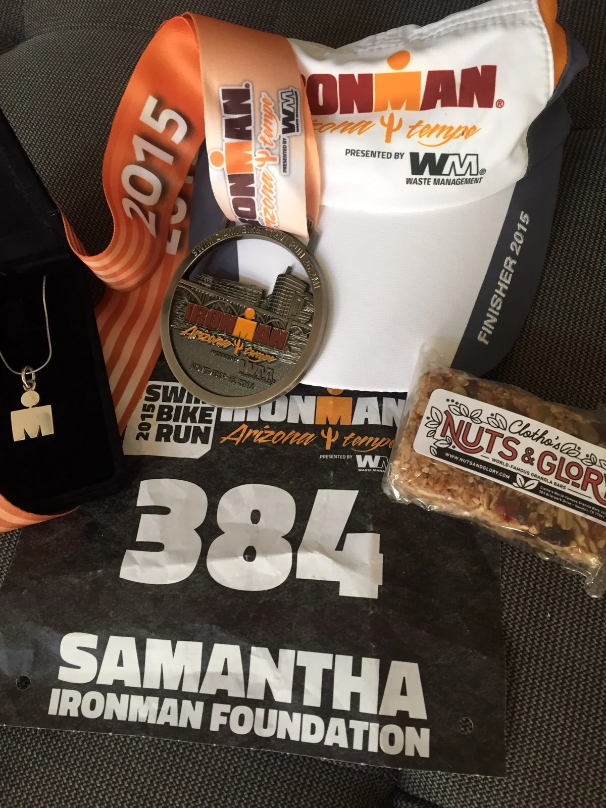 "An Ironman race wouldn't be possible without Nuts and Glory granola bars!"-- writes Sam from Houston, TX. 