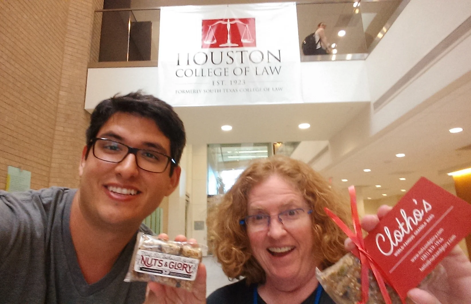A big, big thank you to Jorge, Rebekah and the rest of the team at the South Texas College of Law trademark clinic for guiding me through the trademarking process. I'm really looking forward to working with you all over the next few months. So glad you enjoyed the granola bars!!
