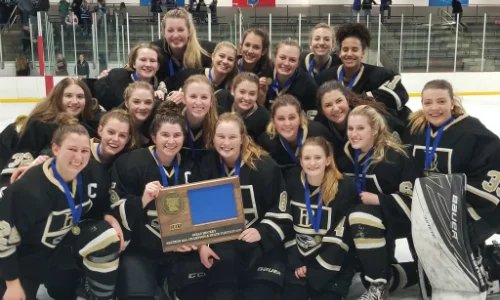 East Ridge | Section 3AA Champion Roster | Schedule / Results | Website | Media Guide Team Twitter | School Twitter | Students Twitter | Team FB | School FB Woodbury Bulletin Story Quarterfinal result: L, 0-7 vs. Edina Consolation Semifinal result: L, 2-5 vs. Maple Grove