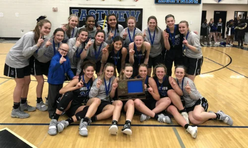 #3 Eastview | Section 3AAAA Champion Roster | Schedule / Results | Website | Media Guide Team Twitter | School Twitter | Students Twitter | Team FB | School FB | Instagram Quarterfinal result: W, 48-38 vs. Forest Lake Semifinal result vs Stillwater: 52-65 | Box Score
