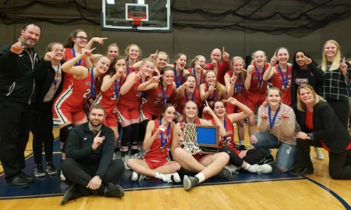 #4 Centennial | Section 5AAAA Champion Roster | Schedule / Results | Website | Media Guide Team Twitter | School Twitter | Students Twitter | Team FB | School FB | Instagram Quarterfinal result: W, 74-64 vs. Maple Grove Semifinal result vs Hopkins: 47-75 | Box Score