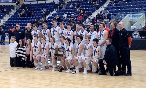 #2 Ada-Borup | Section 8A Champion Roster | Schedule / Results | Website | Media Guide Team Twitter | School Twitter | Students Twitter | Team FB | School FB InForum & WDAY Story/Video Quarterfinal result: 49-39 win vs. Cromwell-Wright - BOX SCORE - INFORUM Story Semifinal result: 55-57 loss vs North Woods - BOX SCORE 3rd Place result: 68-72 loss vs Ada-Borup - BOX SCORE