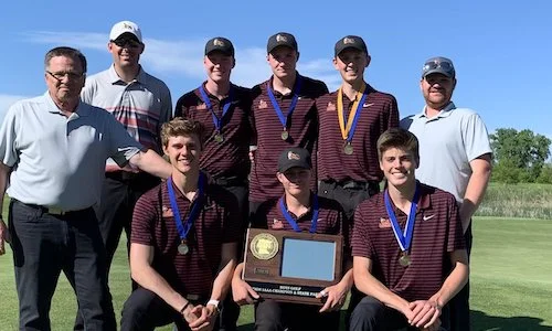Lakeville South | Section 1AAA Champion State Tournament Roster: Bennett Thomas (JR) , Gavin Cronkhite (JR) , George Brekke (JR) , John Langlois (SO) , Kaleb Johnson (SR) , Timothy Berger (JR) Team Twitter | School Twitter | Students Twitter | Team FB | School FB