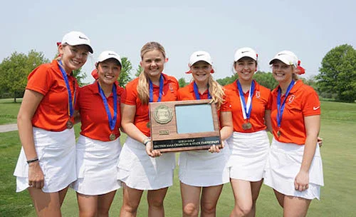 Class AAA - 5th Place Stillwater Area | Section 4AAA Champion State Tournament Roster: Caitlyn Garrity (SR) , Caroline Monty (FR) , Catherine Monty (JR) , Paige O'Neal (JR) , Sam Kane (SO) , Savannah Vincent (SO) Team Twitter | School Twitter | Students Twitter | Team FB | School FB