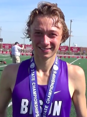 2018-19 MN Track & Field 3200 Meter Run Isaac Basten Buffalo