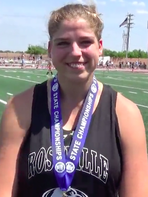 2018-19 MN Track & Field Discus Michaela Hawkins Roseville