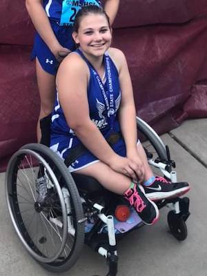 2018-19 MN Track & Field Shot Put Wheelchair Lilly Stiernagle Maple River