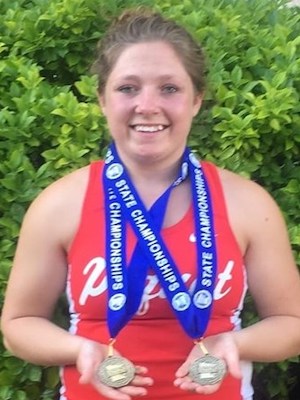 2018-19 MN Track & Field Discus Throw Desera Engholm Pequot Lakes