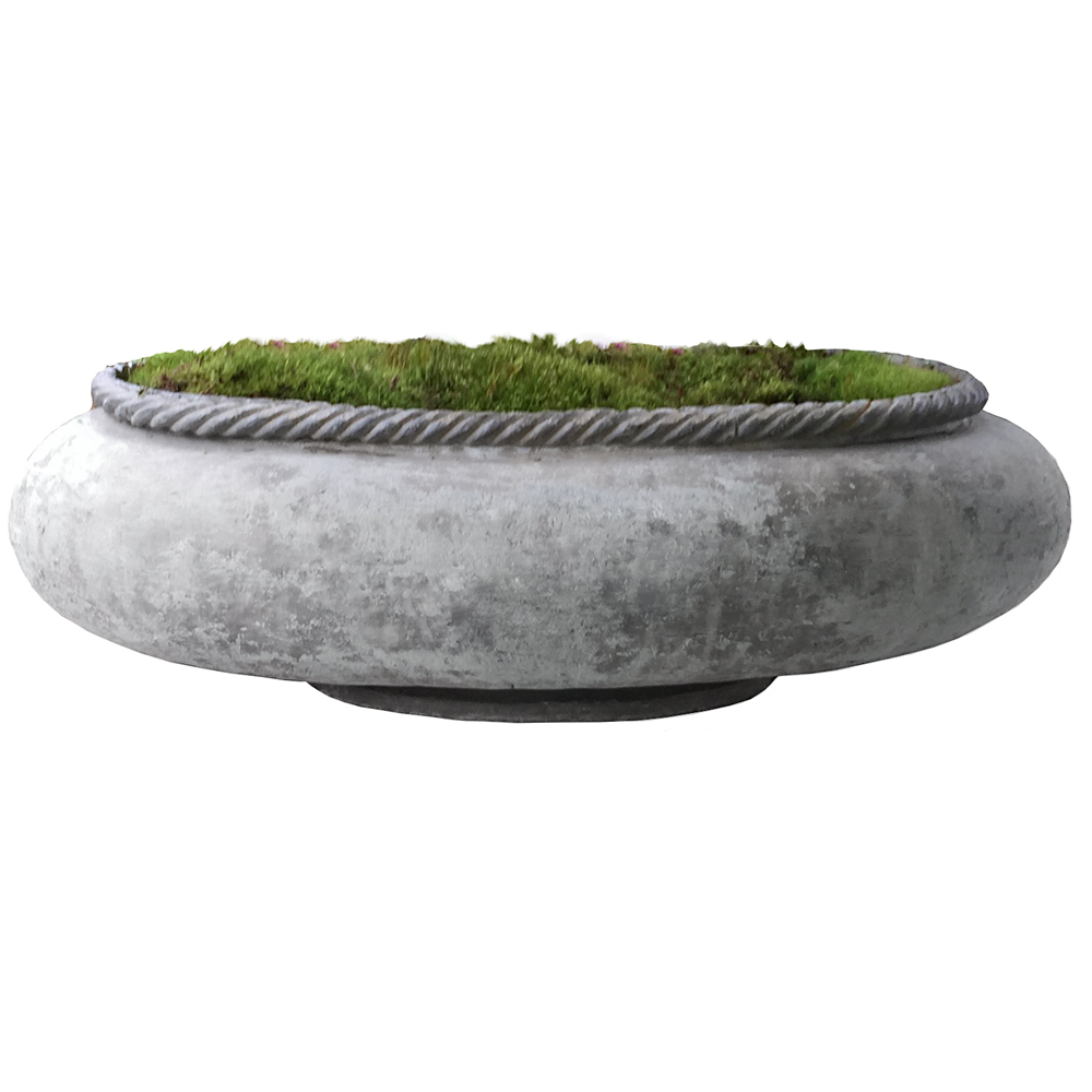 Oval Rope Edged Tabletop Planter  Pennoyer Newman