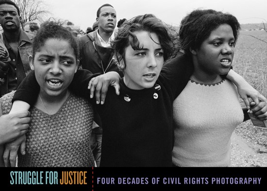 PHOTO: Women sing freedom songs during the Selma to Montgomery march, 1965. Charles L. Moore, Charles L. Moore Photographic Archive.