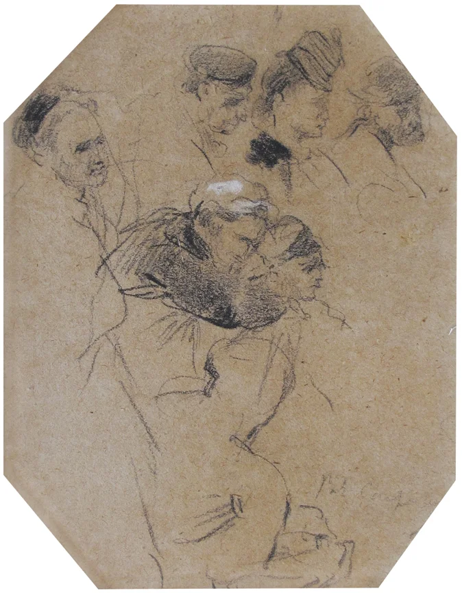 Jean-Baptiste Carpeaux (Valenciennes 1827 - Courbevoie 1875). Personnages au Spectacle.