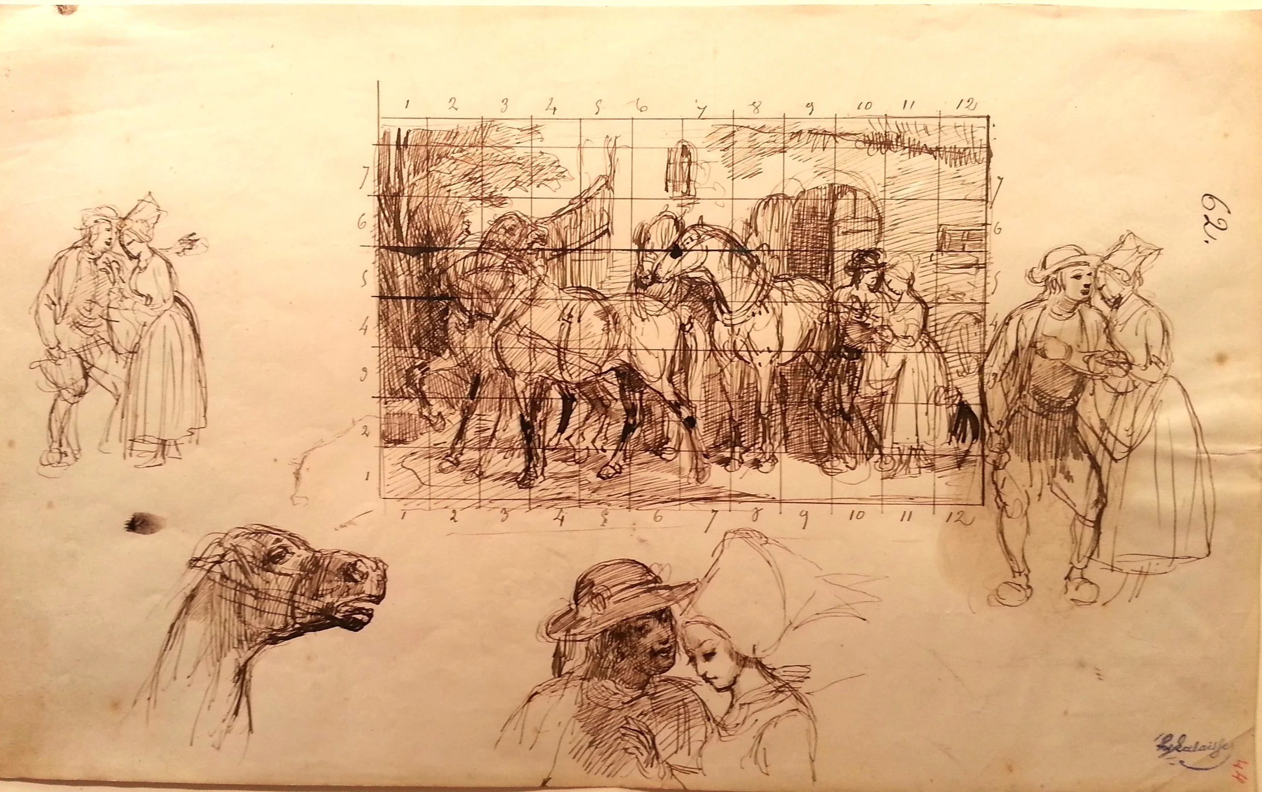 FRANCOIS HIPPOLYTE LALAISSE (NANCY 1812 - PARIS 1884). STUDY FROM BRITTANY.