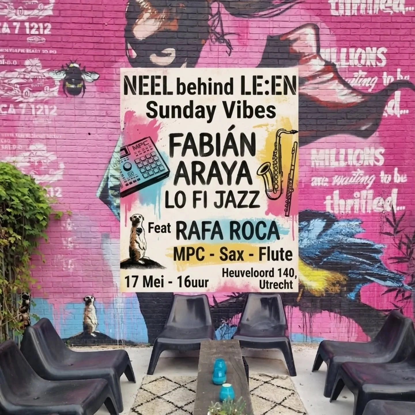 Guess what! 🥰🔥🙌🏽

Join us for the first session of "Sunday Vibes" at NEEL behind LE:EN! 🎷✨

I&rsquo;m thrilled to start this new cycle on May 17th, bringing a fresh mix of Modern Lo-Fi Jazz, Saxophone, Flute, and MPC.

For this first e