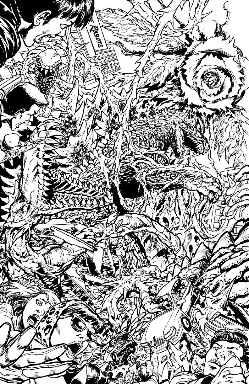 Jeff Zornow's uncolored version of this exclusive variant cover art... 