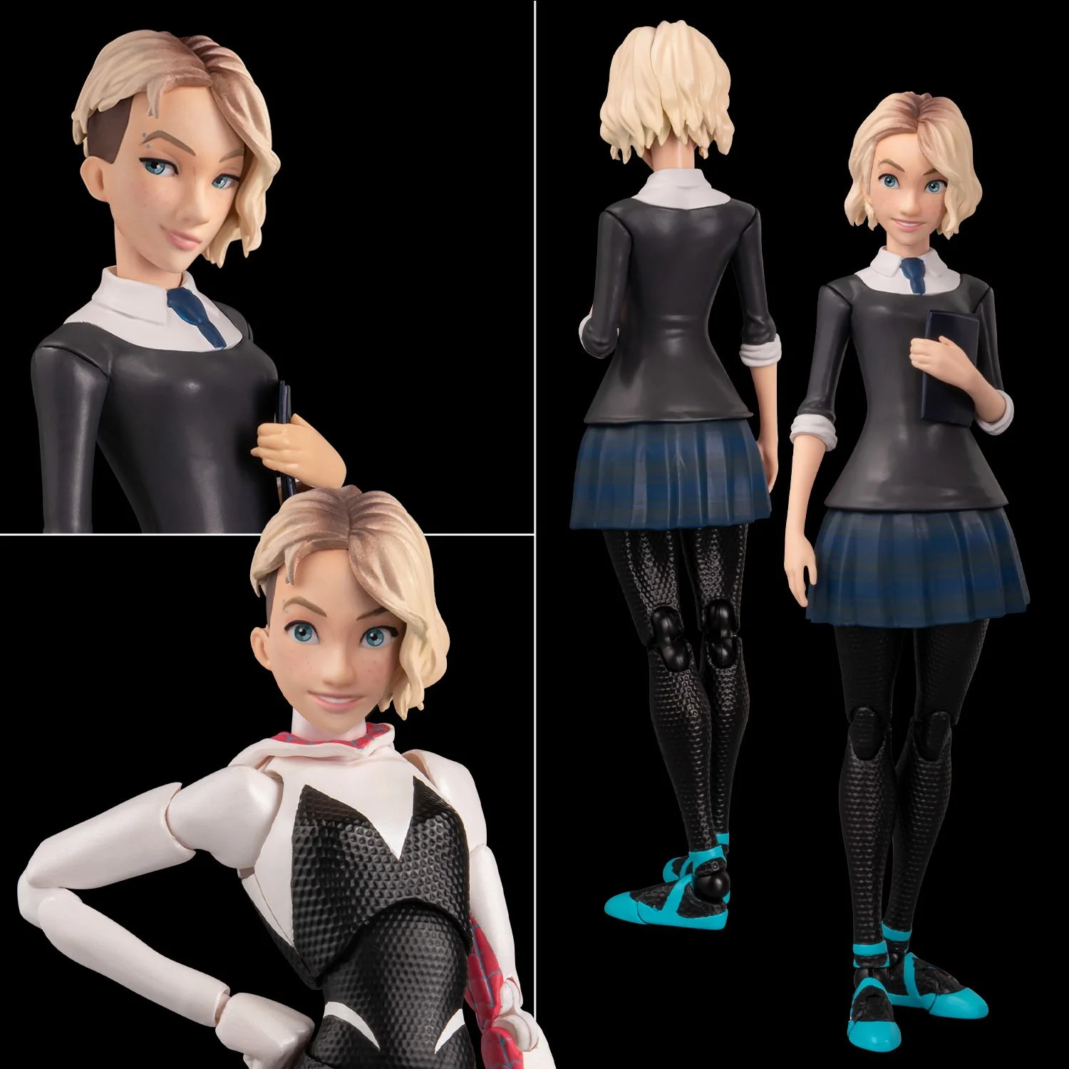 Spiderman Into The Spiderverse Spider Gwen & Spider Ham Figures by