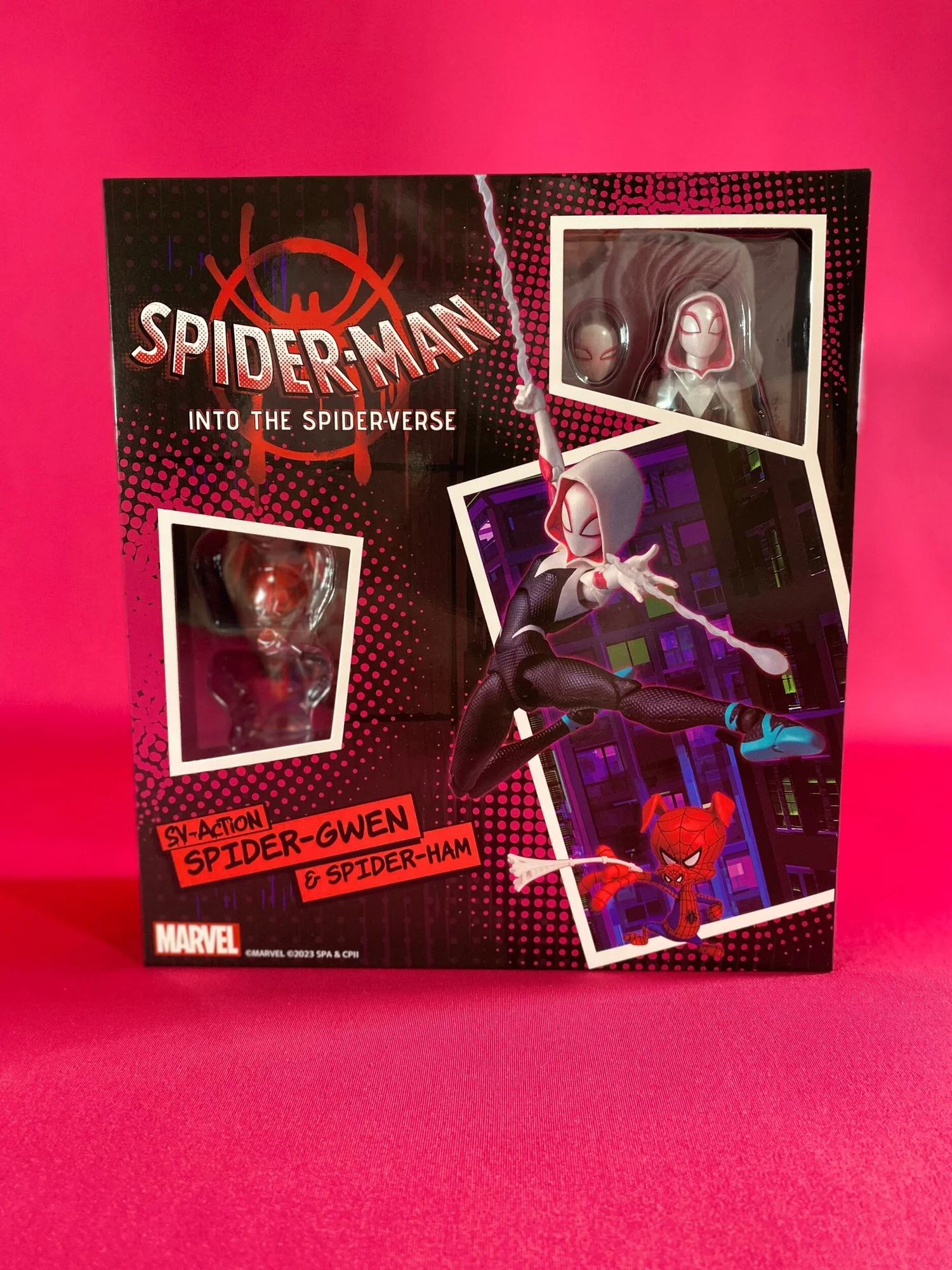 Spiderman Into The Spiderverse Spider Gwen & Spider Ham Figures by