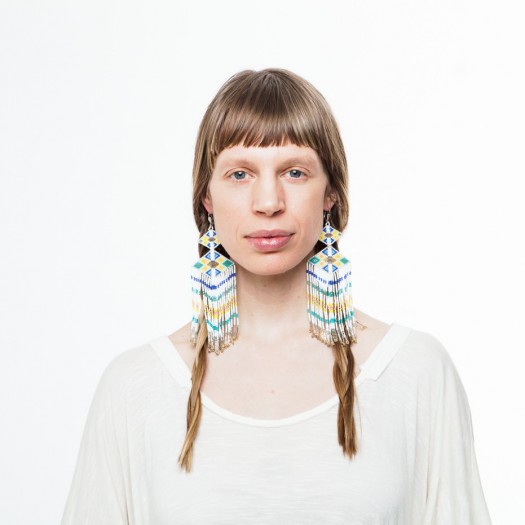 Brooke is actively involved with the Golden Drum, a cultural community center in Brooklyn, a member of the Initiatic College, and a disciple of Maestro Manuel Rufino learning the traditional Native American healing ways and sacred wisdom traditions. She is a visionary sound healer, song writer and song carrier of sacred music from all over the world including Native American songs from South, Central, and North America, Tibetan and Sanskrit mantra, African songs and more. Brooke is a gifted energy and sound healer, Pleiadian Lightworker and Reiki Master. She works with sound and music as universal methods of healing. Over four years ago, Brooke founded Flying Bear, a ceremonial design company. Flying Bear is a design company that creates hand-made beadwork, crystal and feather necklaces, earrings and bracelets and indigenously inspired crafts such as drum-making, fan-making, ceremonial breast plates and head-pieces as well as other custom designed items. Each piece is an alchemical transmission, as she infuses her consciousness and healing practices into everything that she makes; and each piece is made in deep meditation and prayer and is charged with special cosmic energy fields and crystal grids. She is currently working with Made In Prayer and Xango Shola to help spread these ancient crafts to her community and beyond.