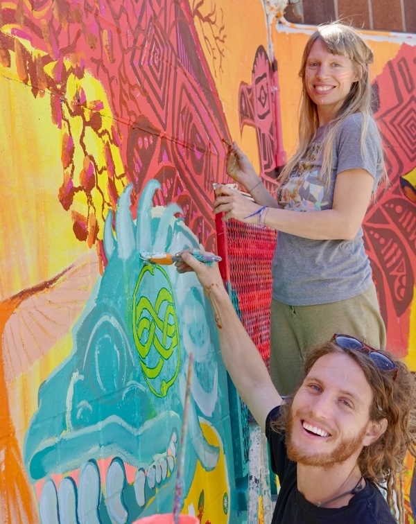 Max Frieder, co founder of Artolution with Brooke Gillespie of Golden Drum
