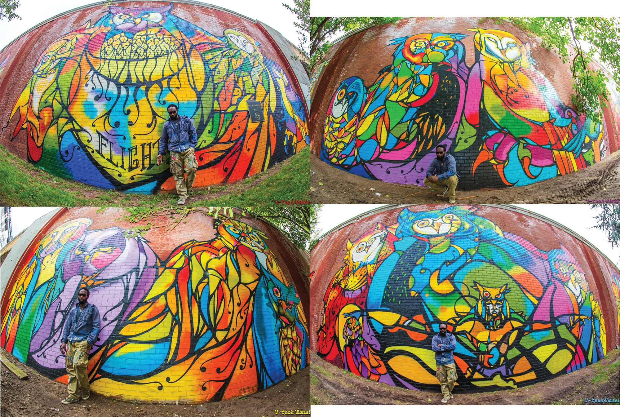 Craig Anthony Miller in front of his Owl series