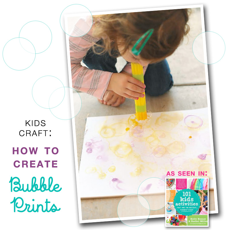 DIY Kids Craft : How to Create Bubble Art Prints : complete recipe on www.GiggleHearts.com