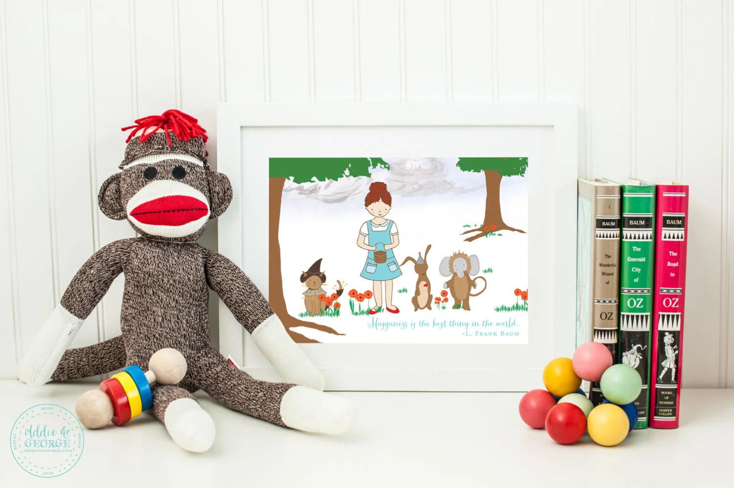 An Original Illustration from Addie & George Inspired by The Wizard of Oz / as seen on www.GiggleHearts.com