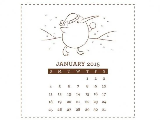Free Calendar Printable from Kiwi Crate that can be printed and colored by your kids / as seen on www.GiggleHearts.com