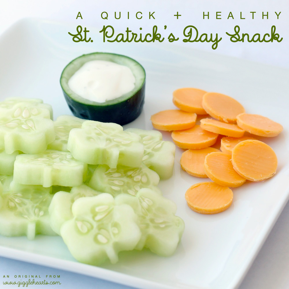  A Quick and Healthy St. Patrick's Day Snack for Kids {and adults too} / as seen on www.GiggleHearts.com 