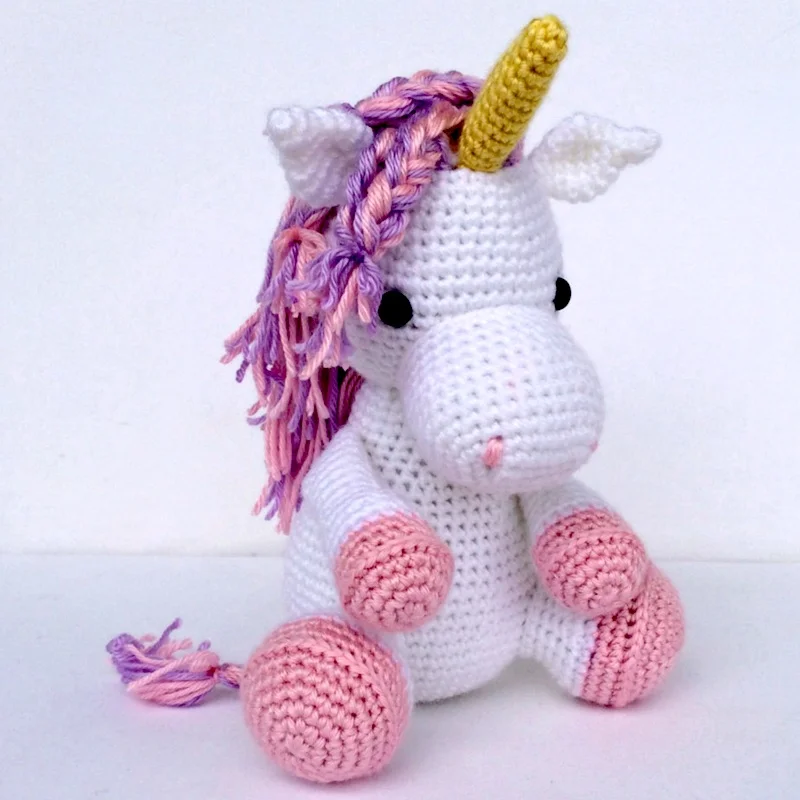 A Sweet Crocheted Unicorn . . . in custom colors