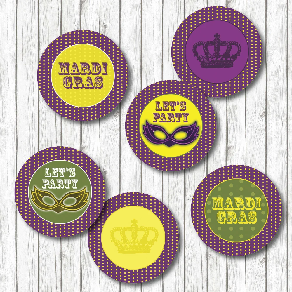 Celebrate Mardi Gras with these DIY Cupcake Toppers