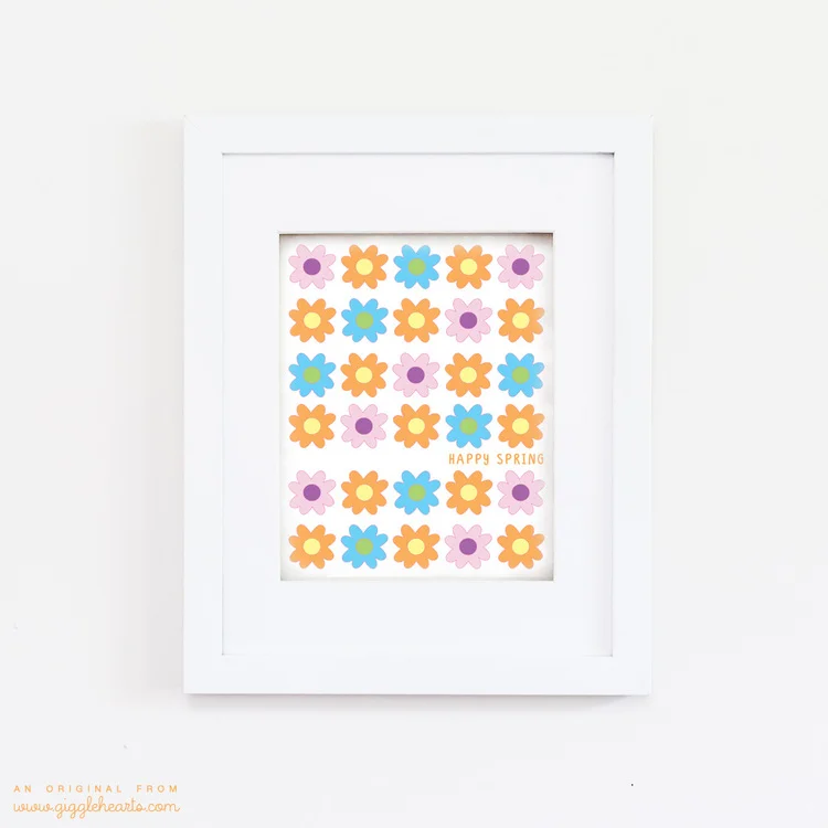 Free Printable : Floral "Happy Spring" to Celebrate the New Season + More Downloadable Flowers for your very own DIY Designs