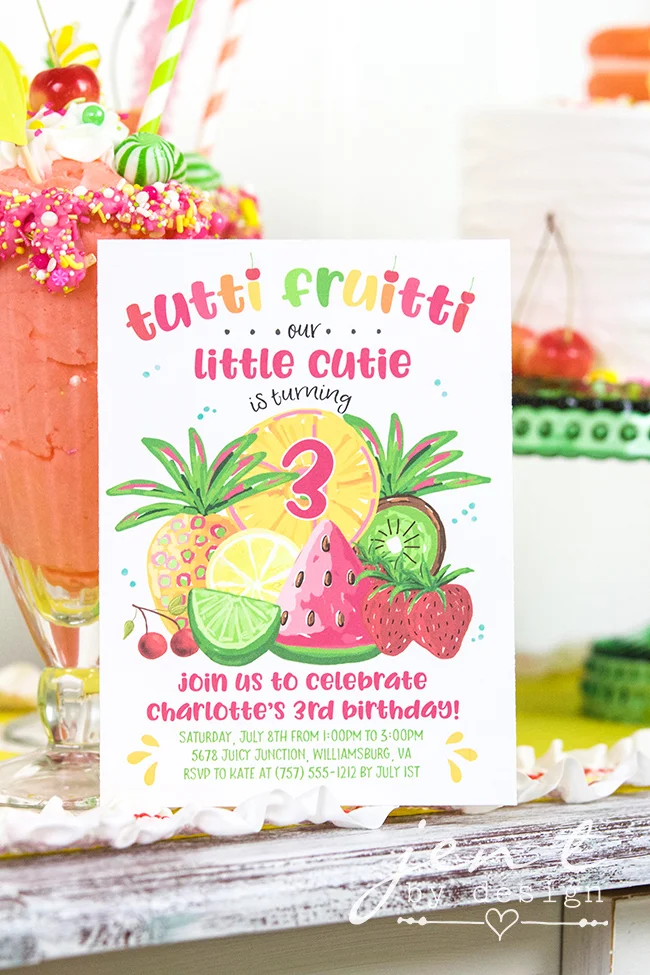 Colorful Tutti Fruitti Party Ideas
