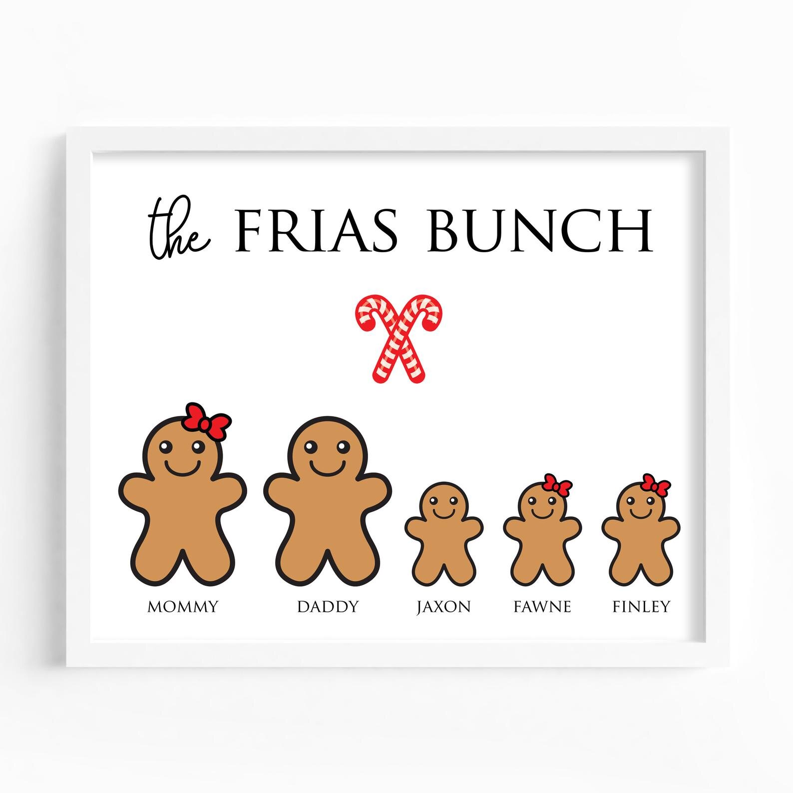 Personalized Gingerbread Family Sign