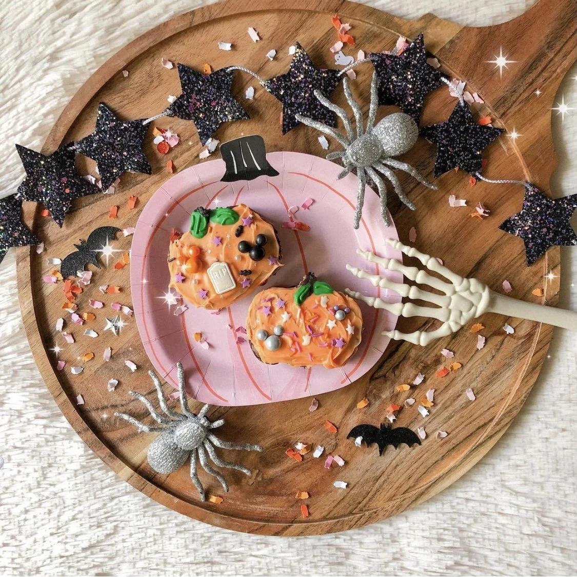 Pumpkin Brownies with the Tiniest Little Mickey Mouse Sprinkles