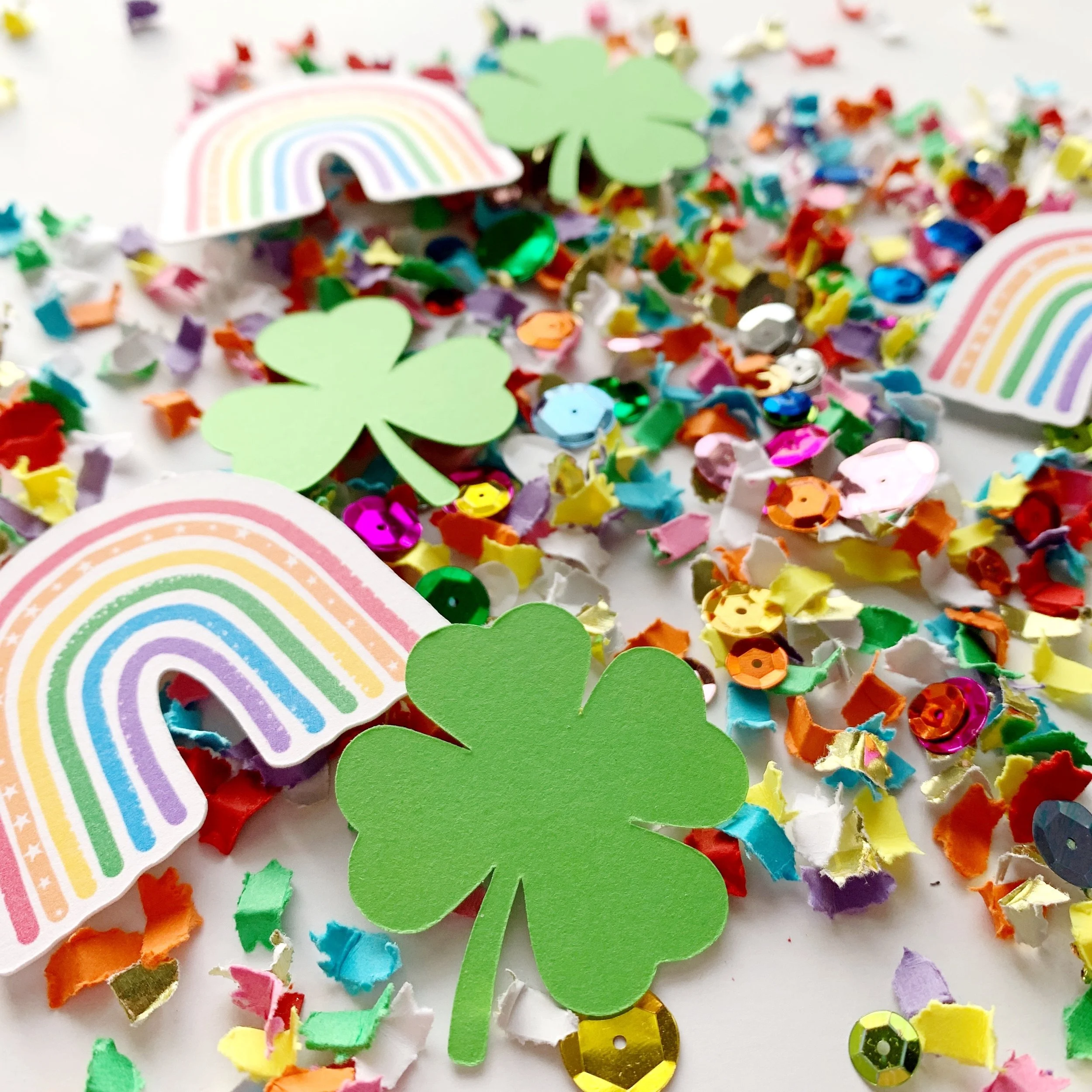 Classic Rainbow and Shamrock Confetti