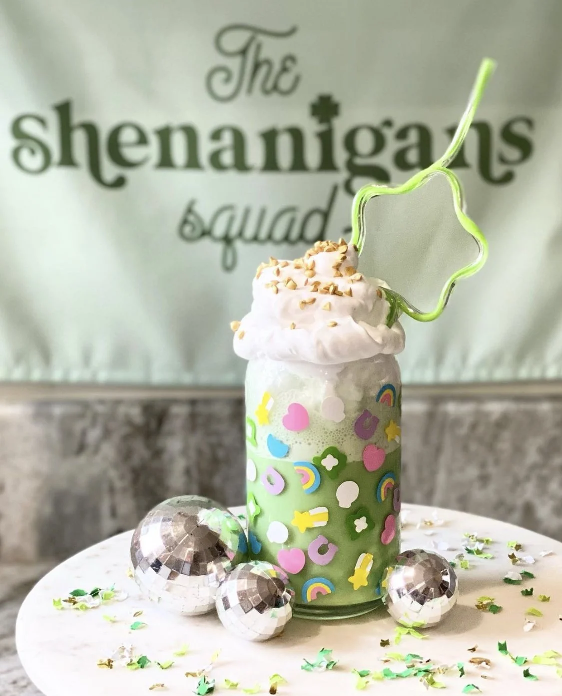 Fill Your Shamrock Milkshakes to the Brim in these Lucky Glasses for Shenanigans and Malarkey