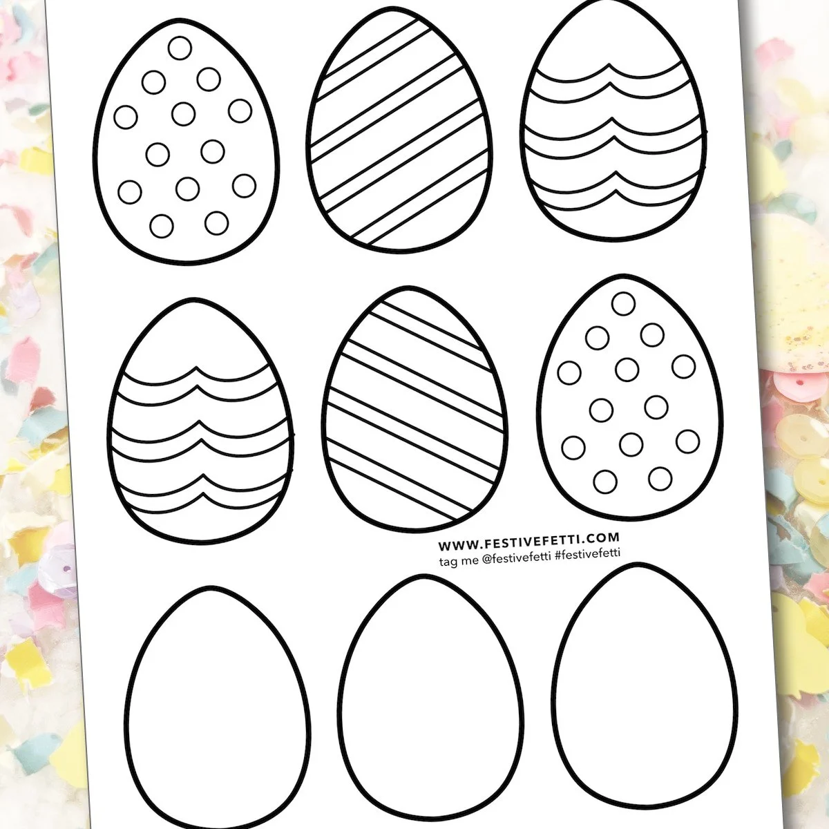 Easter Eggs Coloring Page