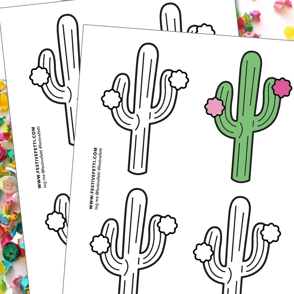 Cactus Coloring Pages