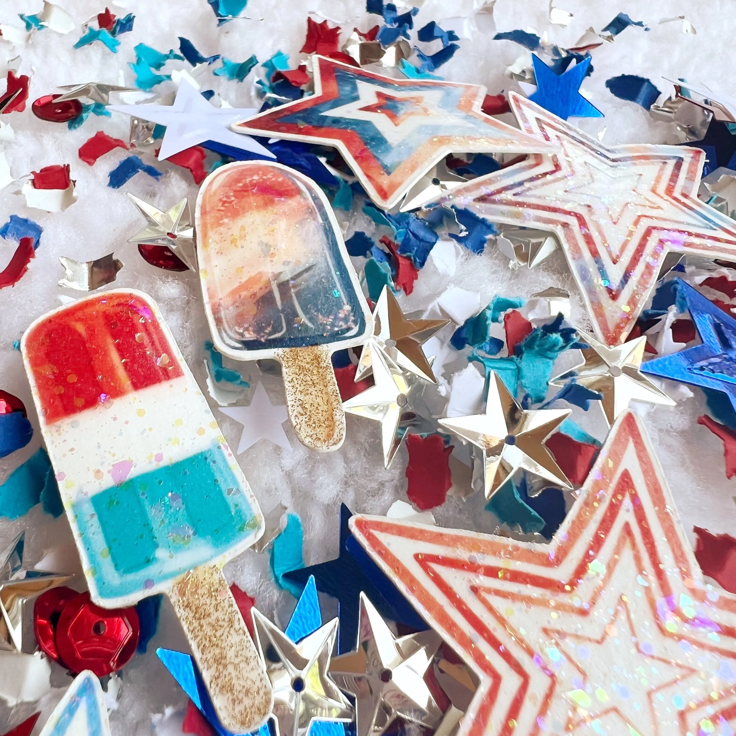 4th of July Popsicle + Stars Confetti