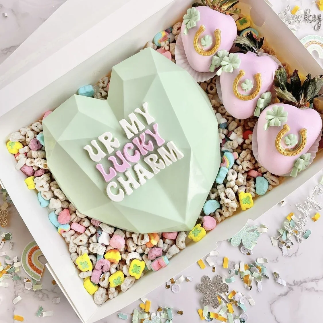 The Sweetest St. Patrick's Day Gift Box with a Breakable Chocolate Heart