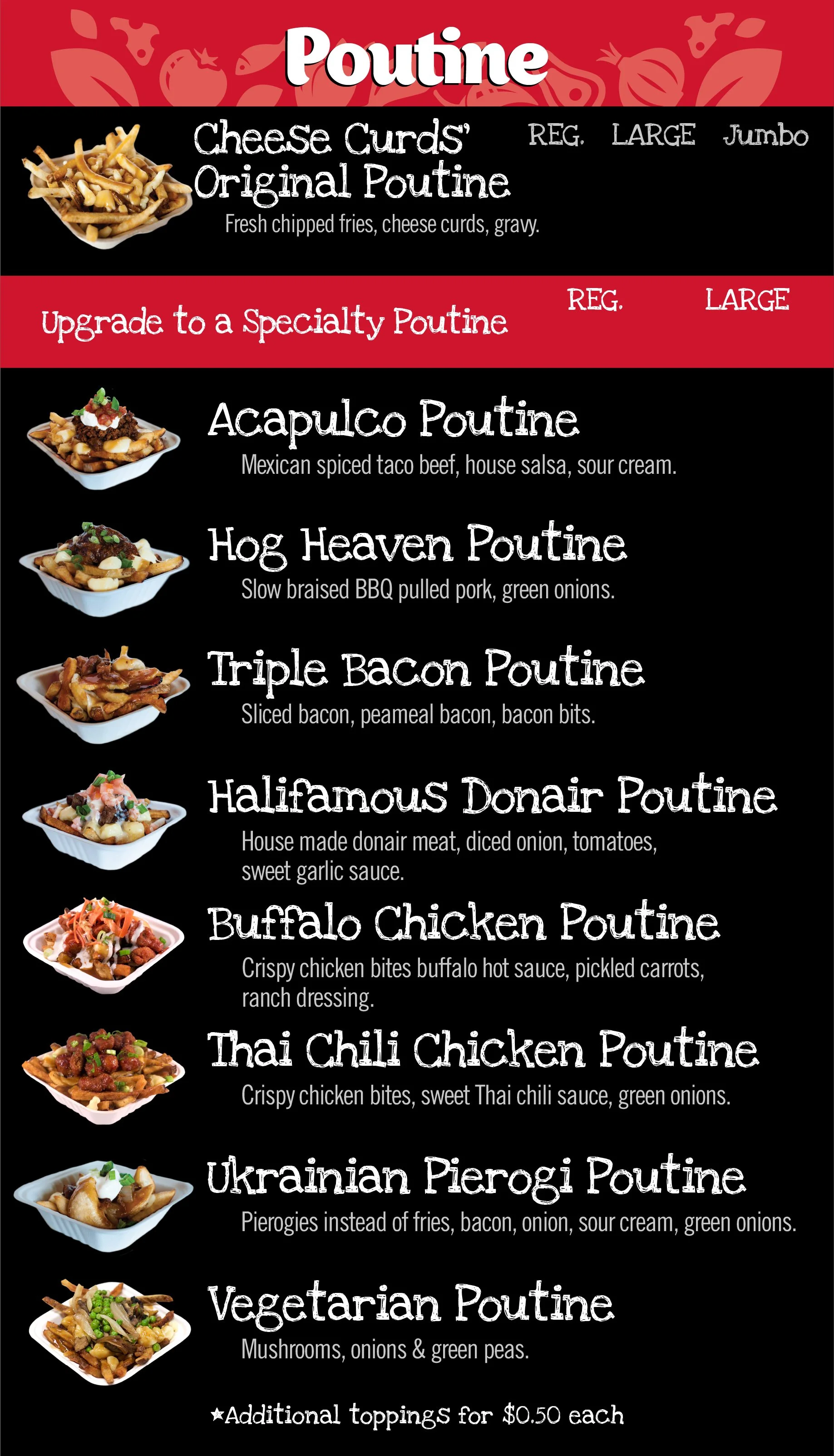 MENU — Cheese Curds Gourmet Burgers + Poutinerie — Cheese Curds Gourmet Burgers + Poutinerie
