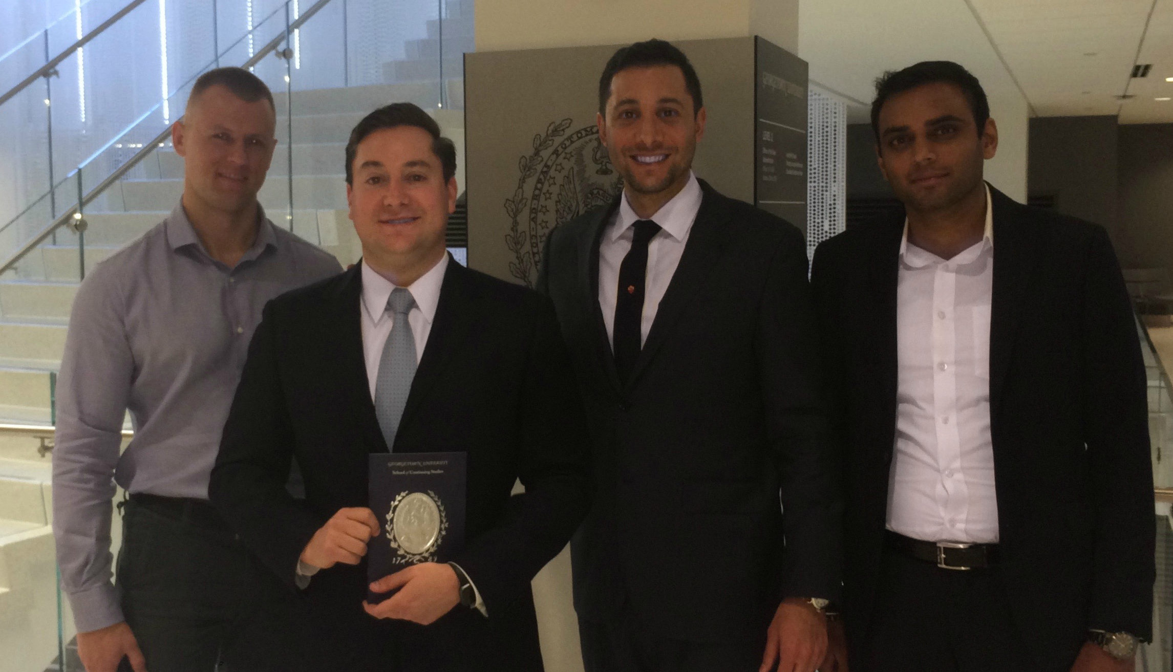 From left: Jury Panelist Anton Sibrin, Award Recipient Eric Kasenetz, Jury Panelist Damon Orobona, and Jury Panelist Ashish Amin