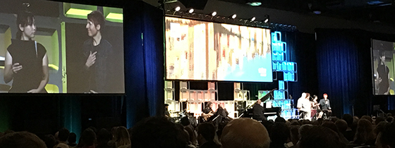 Abi translates for O-Chan and Asami at the Global Missions Conference in Dallas November 2017 as they spread the message to thousands about the power of gospel music in Japan.