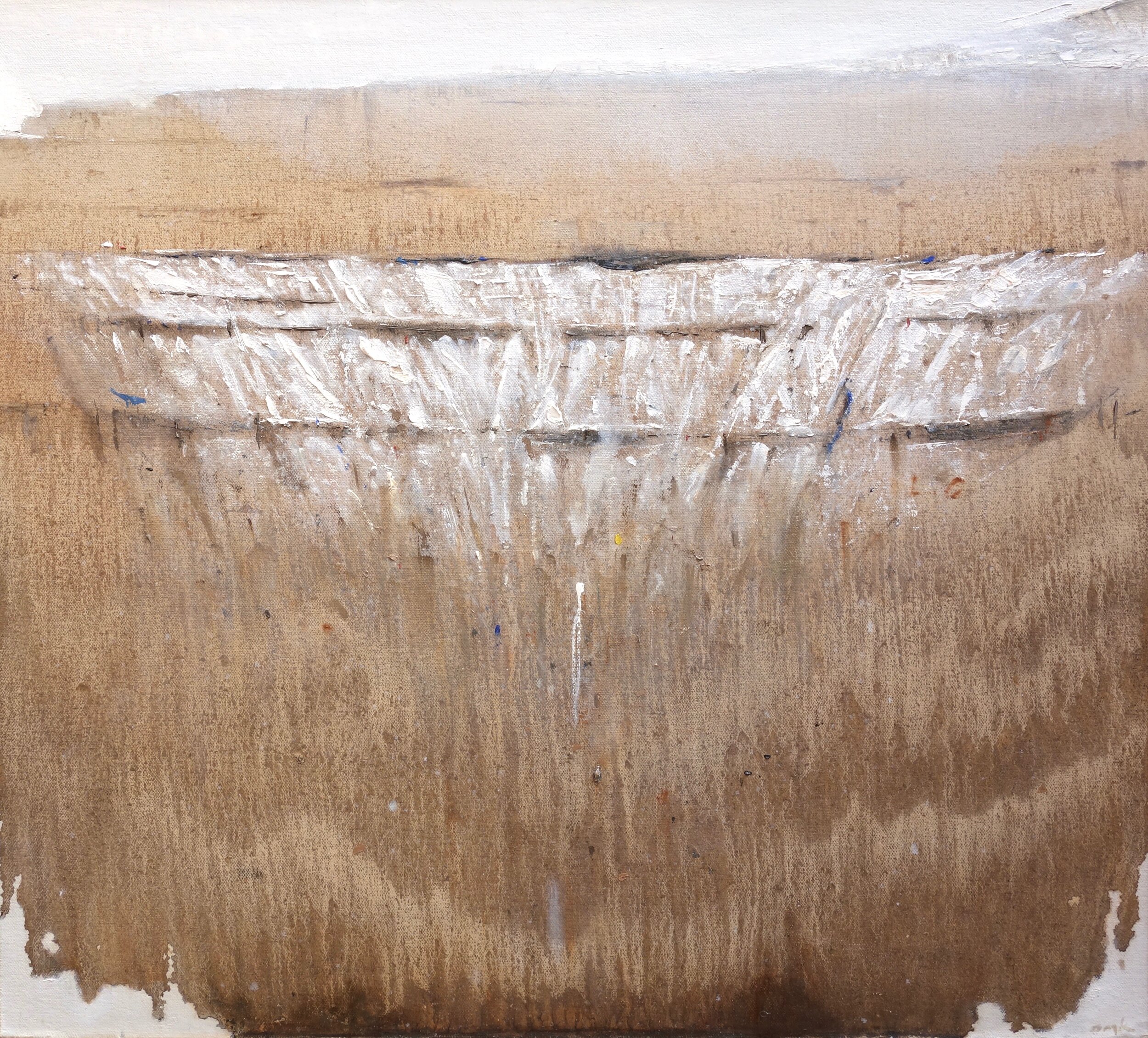 Snow Line oil on canvas 16.5 x 16.5” 2019