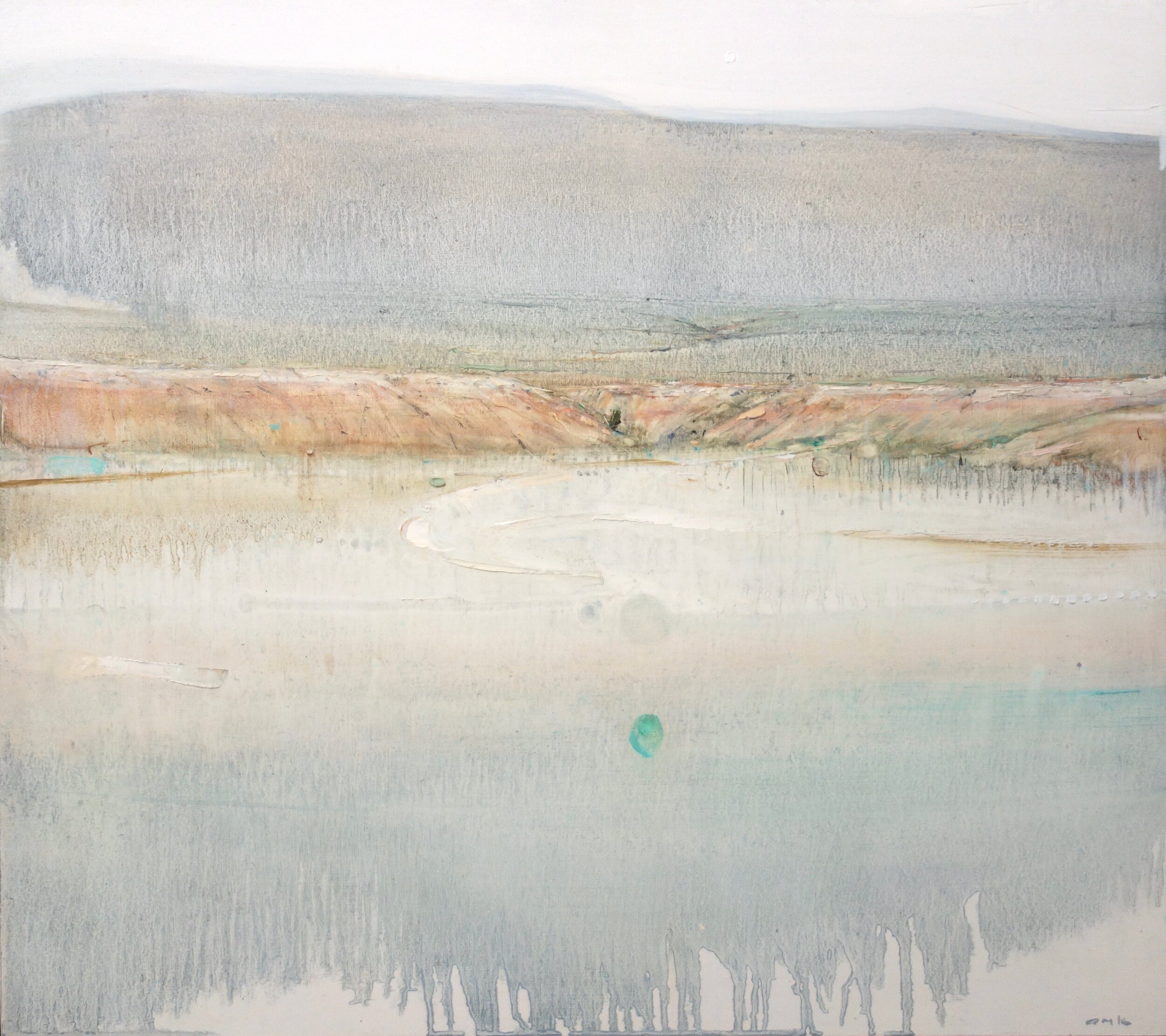 White River oil on panel 16 x 18” 2020
