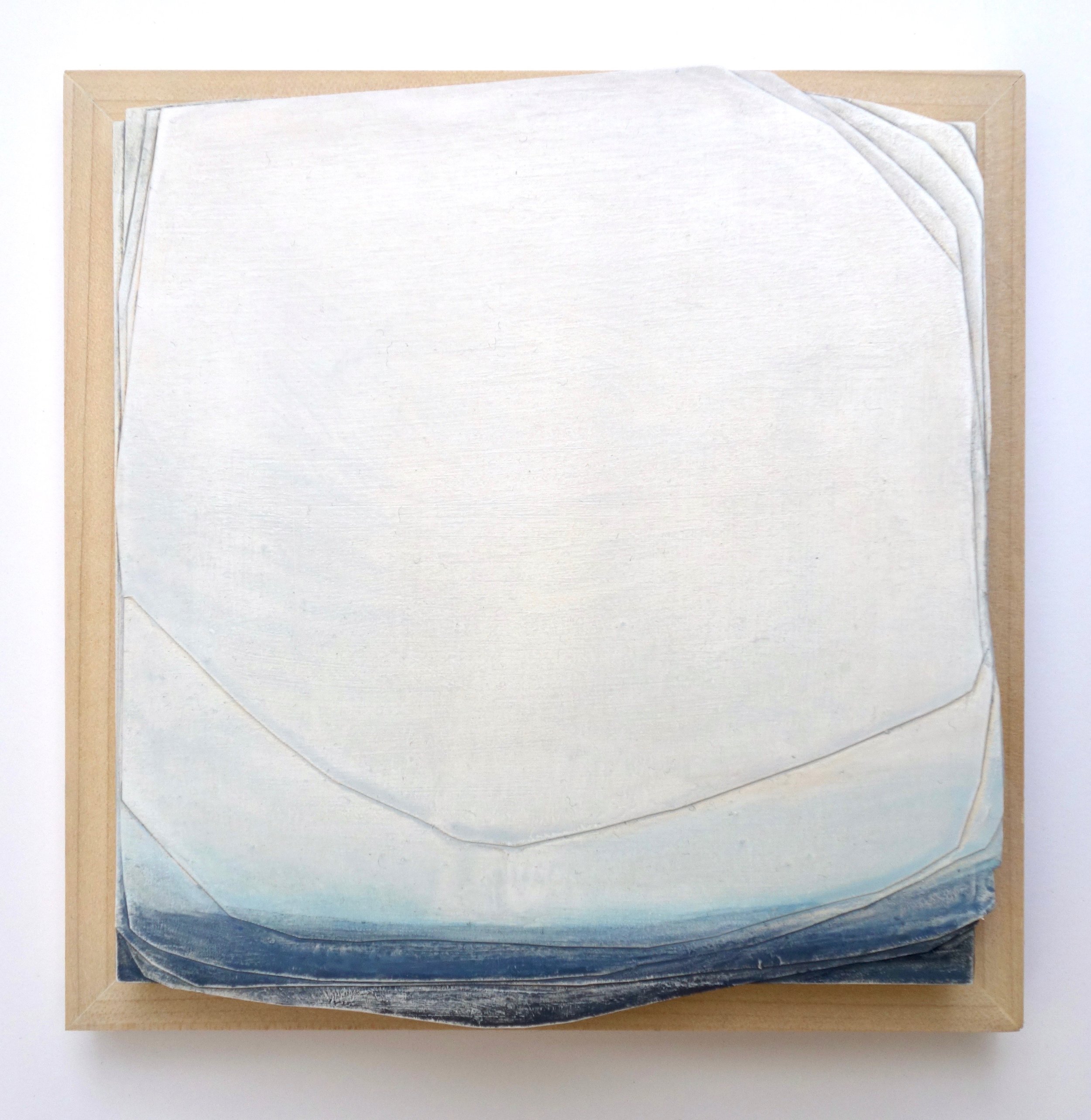   Lamina I (blue horizon)   oil, paper on panel  7 x 7”  2021     