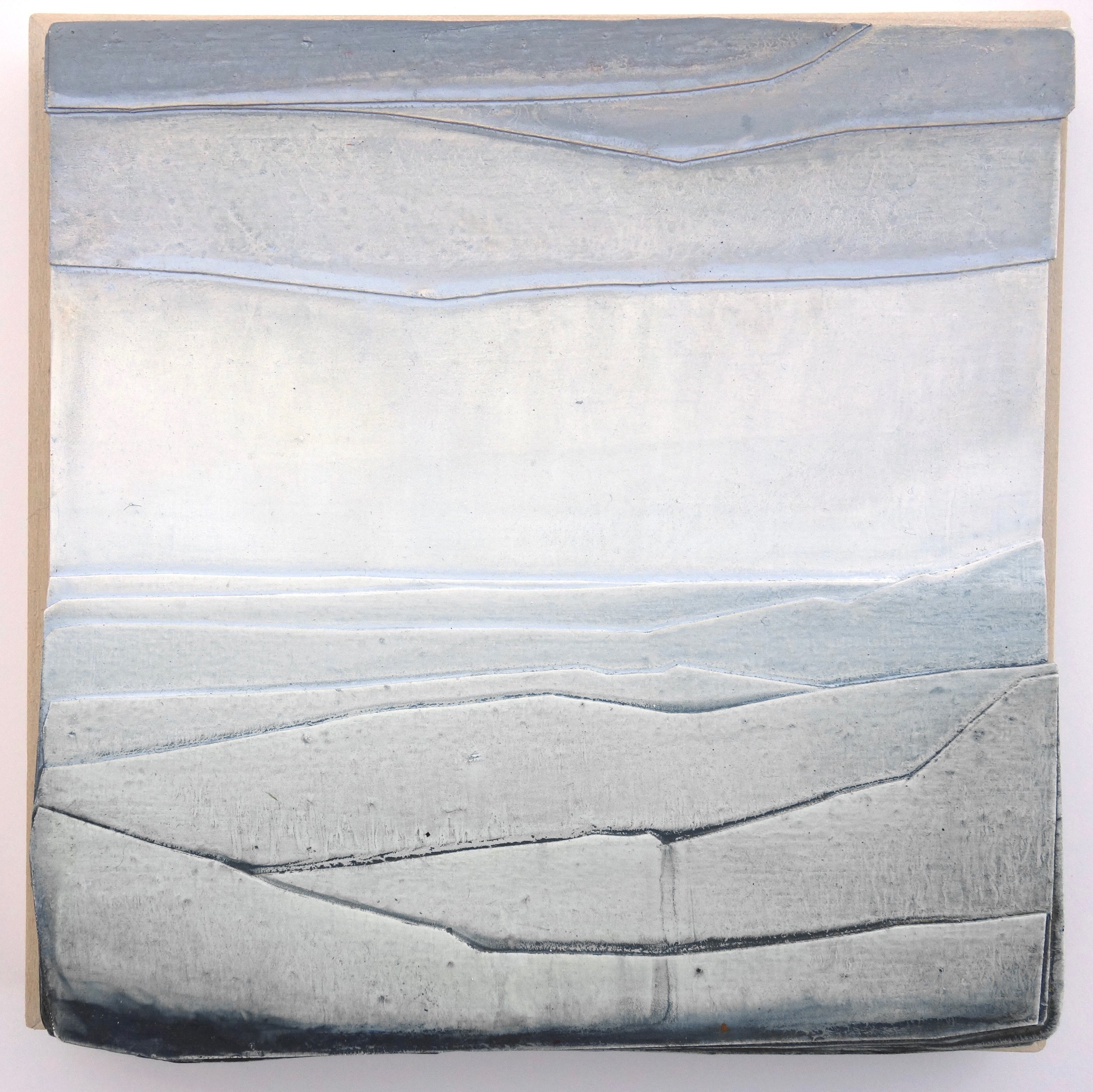   Lamina VI (downpour)   oil, paper, on panel  6.5 x 6.5”  2022     