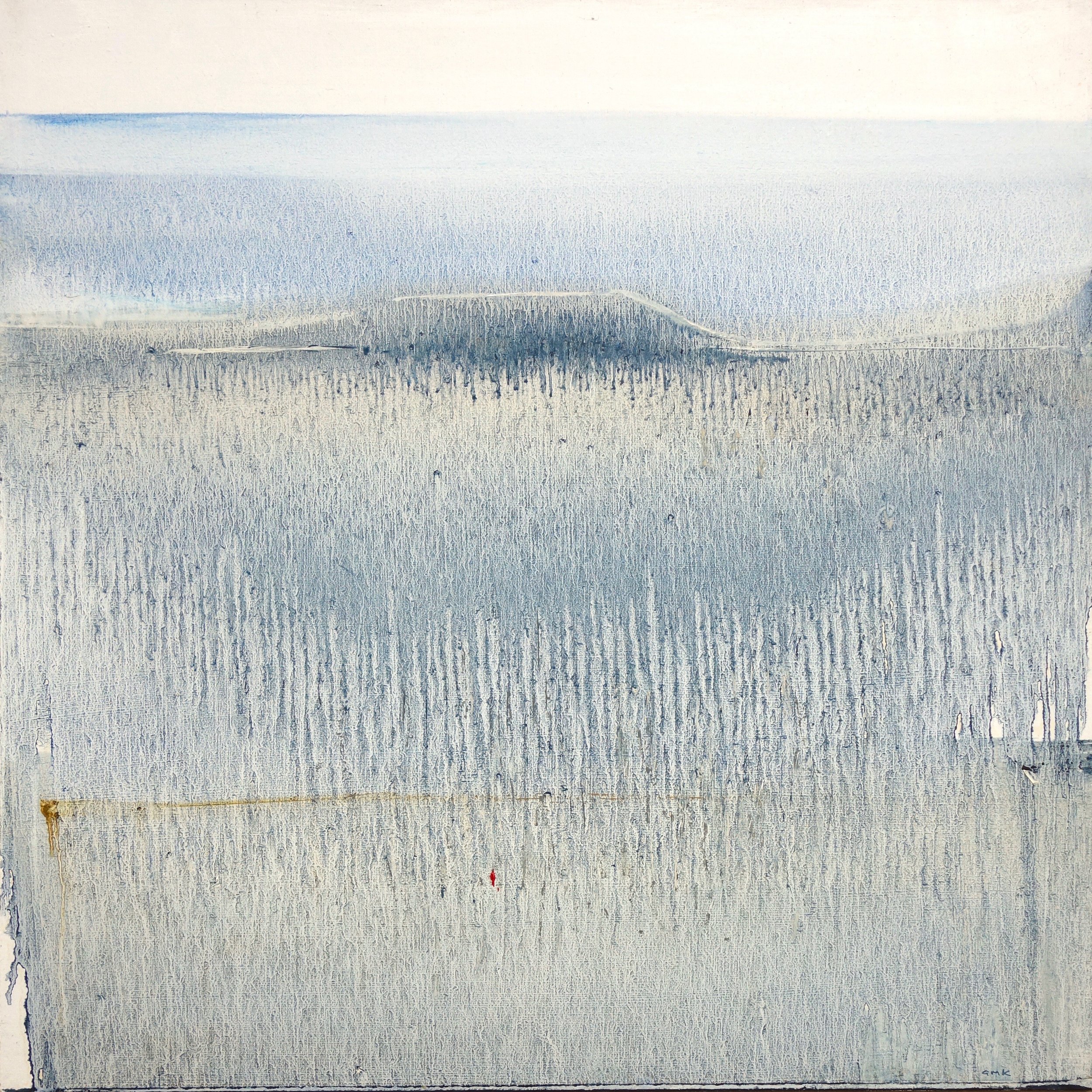   Blue Wave   oil on panel  16 x 16”  2023     